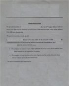 Board resolution (movable, org)